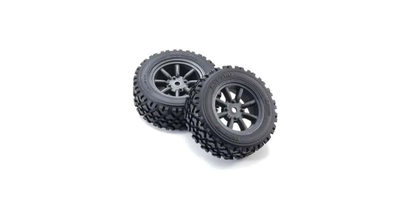 Kyosho Verklebte Reifen Vintage Rally Tires 1:10 Kyosho Fazer FZ02-R (2) / K.FATH709BKM