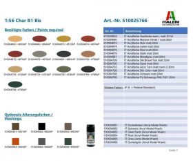 ITALERI 1:56 Char B1 Bis / 510025766