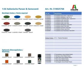 ITALERI 1:56 Italienische Panzer & Semoventi / 510025768