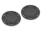 Jconcepts Tribute wheel, planetary cap aluminum, black anodized 2pc. F / JC-2400