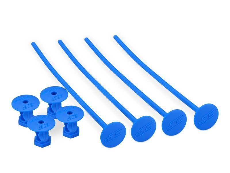 Jconcepts 1/10th off-road tire stick holds 4 mounted tires blue 4pc. / JC-2430-1