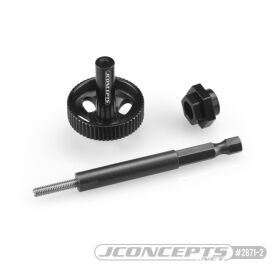 Jconcepts Tire break-in drill adaptor kit, black / JC-2871-2