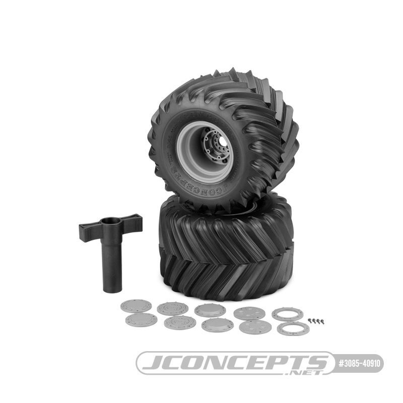 Jconcepts Renegades yellow compound, pre-mounted on silver #3423S whee / JC-3085-40910