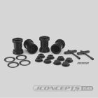Jconcepts Tribute Truck wheel w/ accessories (black) 4pc. / JC-3442B