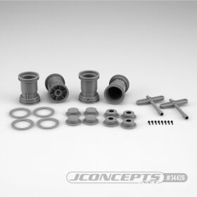 Jconcepts Tribute Truck wheel w/ accessories (gray) 4pc....
