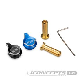 Jconcepts Battery plug pull set, w/plugs, blue + and...