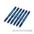 Jconcepts 3.5 x 48mm Fin Titanium turnbuckle, 6pc. Burnt Blue / JC-5136-1