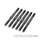 Jconcepts 3.5 x 48mm Fin Titanium turnbuckle, 6pc. Stealth Black / JC-5136-2