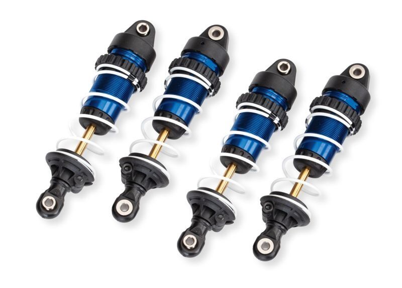 TRAXXAS Mini-Maxx Zubehör Fämpfer GTR lang blau mit Federn / TRX10765-BLUE