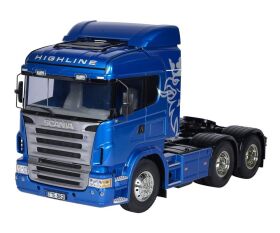 TAMIYA 1:14 RC Scania R620 6x4 Highl.blau lackierte...