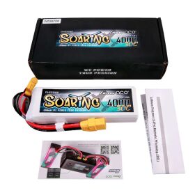 GensAce Soaring LiPo 3S 11.1V-4000-30C(XT90) 136x42.5x22.5mm 290g GT / GE1-4000-3X9GT
