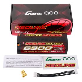 GensAce Redline 2.0 4S HV 15.2V-140C-6300 139x47x37mm 452g / GEA63004S14D5
