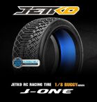 Jetko J One Comp. Ultra Soft Belted auf Felge Revo weiß 1:8 (2) / JK1009CUSRW