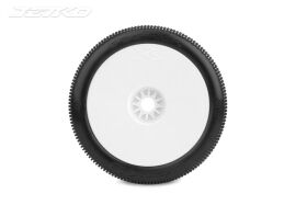 Jetko Desirer Soft verklebt auf Felge weiß Truggy 1:8 (2) / JK1203SG