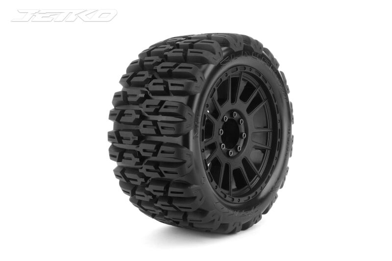 Jetko EX Tyre MT Slayer Black Wheel 2.8" Hex 12,14,17mm (2) / JK2805CB
