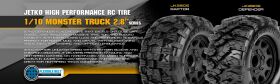 Jetko EX Tyre MT Wasteland Black Wheel 2.8" Hex 12,14,17mm (2) / JK2806CB