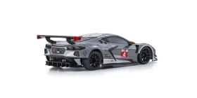 Kyosho Mini-Z MR04 RWD Corvette C8-R Gun Metal/White (W-MM/KT531P) / K.32356GMW