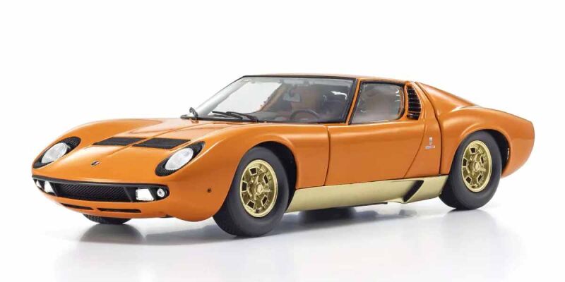 Kyosho 1:18 Lamborghini Miura P400 1968 Orange-Gold / KS08314PB