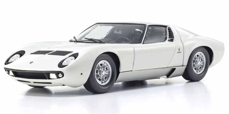 Kyosho 1:18 Lamborghini Miura P400 1968 White-Silver / KS08314W