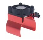 H-SPEED Alu Kühlkörper rot mit Ventilator / HSPX080