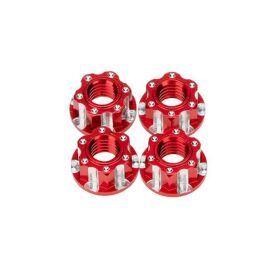 H-SPEED Alu M4 Radmutter - gezahnt - rot / HSPX082