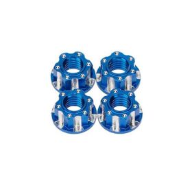 H-SPEED Alu M4 Radmutter - gezahnt - blau / HSPX083