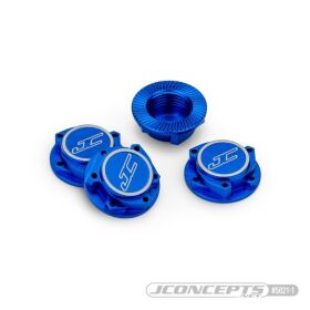 JConcepts 17mm Punisher clutch wheel nut, 4pc blue /...