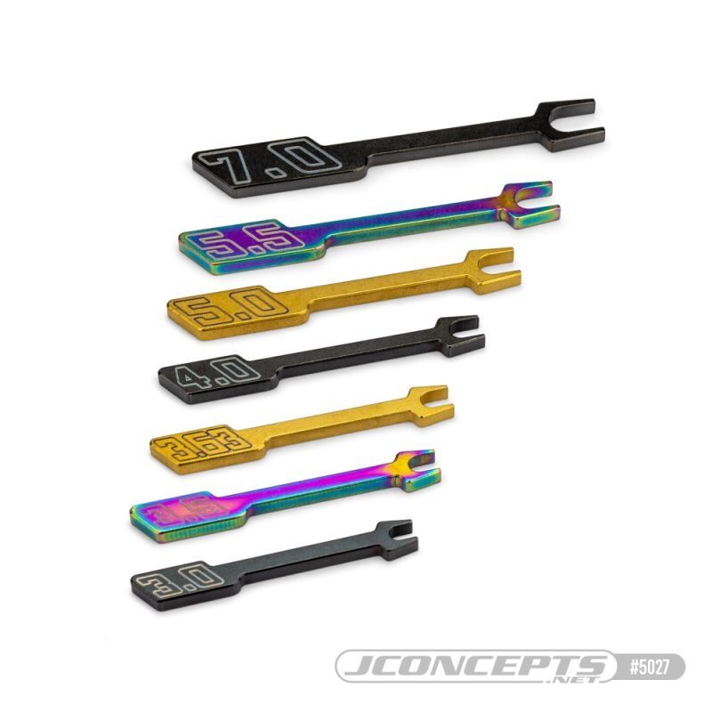 JConcepts Open wrench set 7pc 3.0, 3.5, 3.63, 4.0, 5.0, 5.5, 7.0 / JC-5027