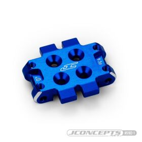 JConcepts Front bulkhead 0 degree 9.3g, aluminum blue /...