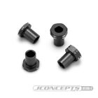 JConcepts Aluminum caster hat bushings, 4pc black / JC-5186-2