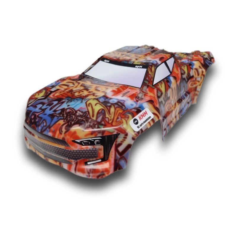 KMM für ARRMA Kraton 6S Karo unbreakable +Dekor Grafitti-Designprint / KMM001001GR