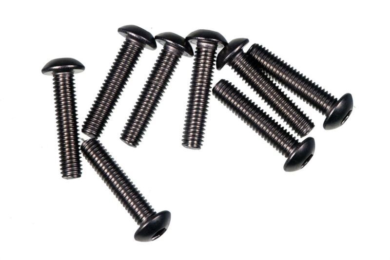 MUGEN SCHRAUBE M3X14 FLACHKOPF TITAN (8) / MUGB0733Tb