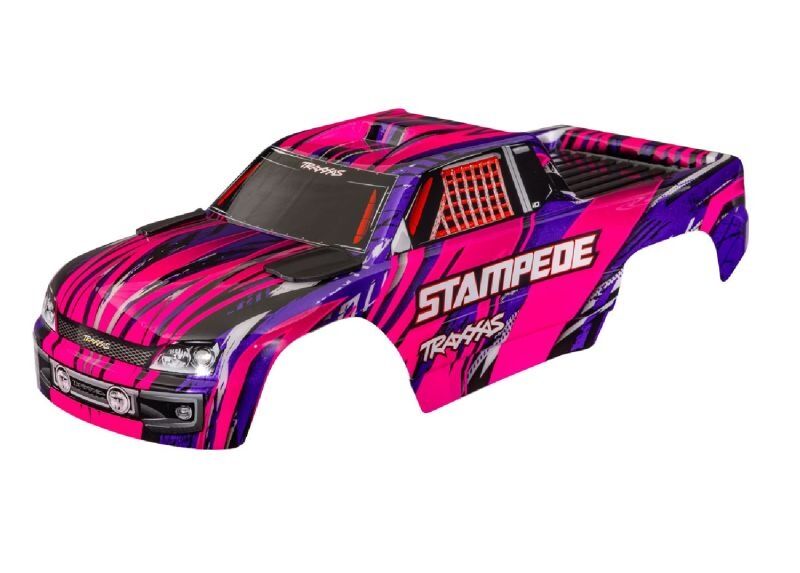 TRAXXAS Karosserie Stampede & VXL pink clipless mit Aufkleber / TRX3620A-PINK