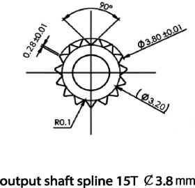 Robbe Modellsport Alu Servohebel 15Z (15T) Mini 13,5mm Kompatibel zu KST, für Servoabtriebe mit 3,8mm Durchmesser / 91280003