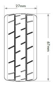 Jetko EX Formula 1/10 Slicks Tyre Black Wheel 12mm Hex (4) / JK3204RB