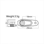 Power HD Aluminum Servo Horn 18mm height 11mm 25th / HD-AP1811