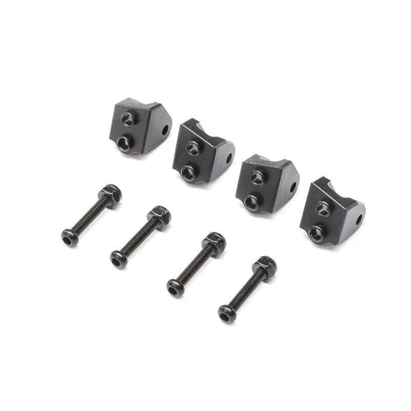 Losi Halter unten Aluminium 4-link schwarz (Satz): Mini LMT (4) / LOS314006