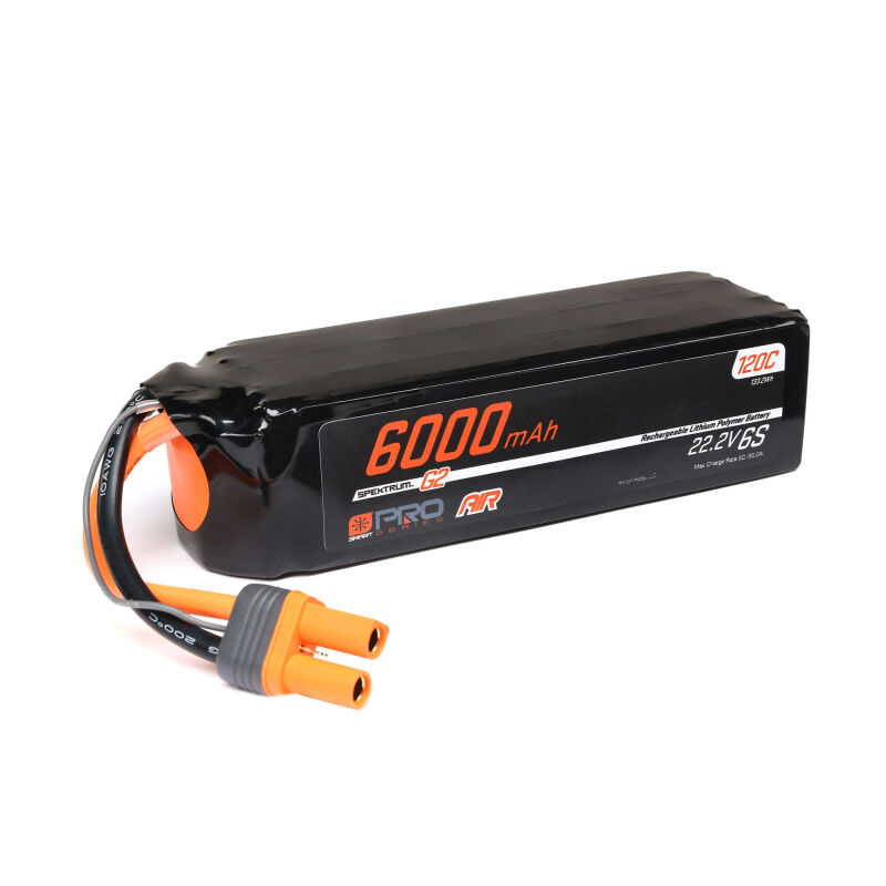 Spektrum 22.2V 6000mAh 6S 120C Smart G2 Pro Air LiPo Battery IC5 / SPMX-1070