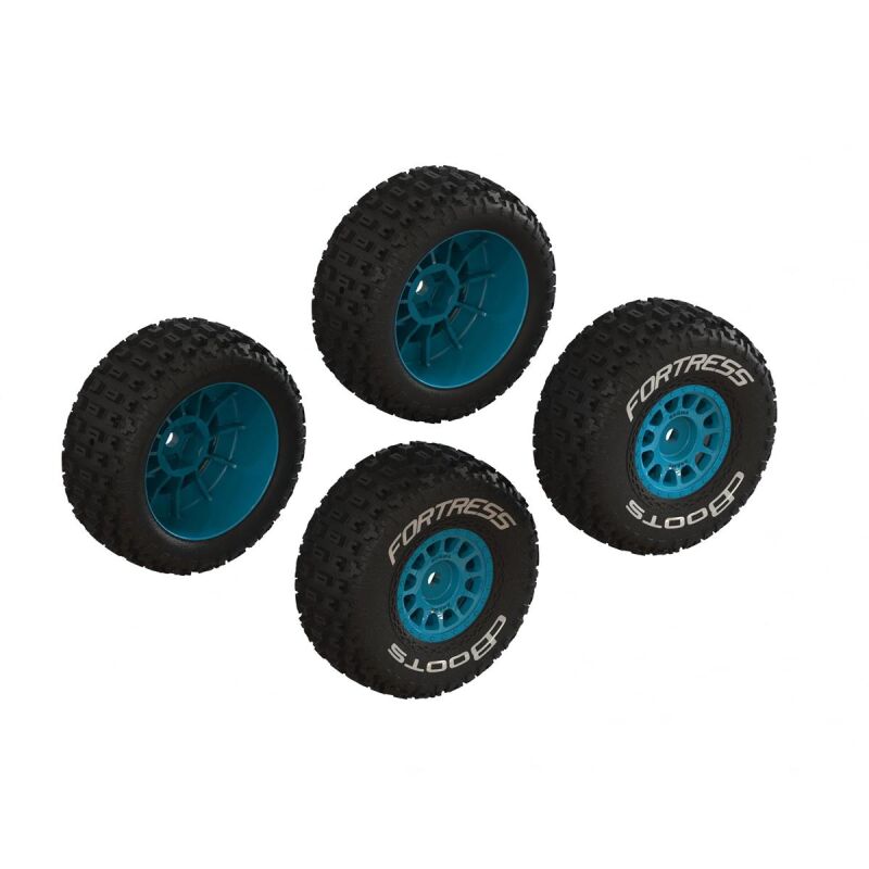 ARRMA dBoots FORTRESS Glued Tire Set Blue (2 Pairs) / ARA-1571