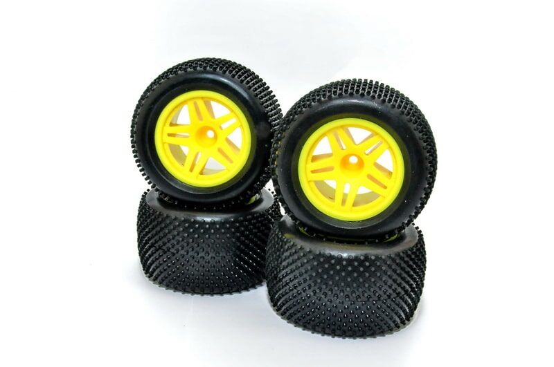 Hobao TT 2.0 COMPLETE TIRE WITH YELLOW WHEEL SET /H11105Y