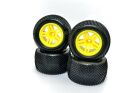 Hobao TT 2.0 COMPLETE TIRE WITH YELLOW WHEEL SET /H11105Y