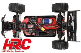 HRC Racing Auto 1/10 XL Elektrisch- 4WD Buggy RTR HRC NEOXX Brushed Dirt Striker V2 BLAU/SCHWARZ / HRC15002BR-2