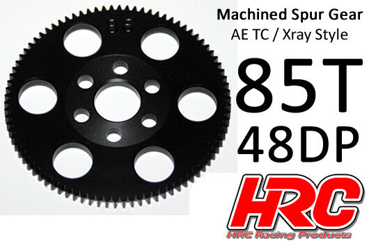HRC Racing Hauptzahnrad 48DP Low Friction Gefräst Delrin Xray/AE/TM Style 85Z / HRC74885X