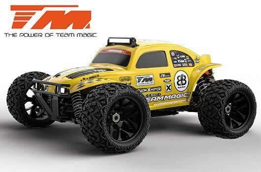 Team Magic Auto 1/8 elektrisch 4WD EP Buggy Beetle Baja 3-4S RTR Gelb / TM560021Y