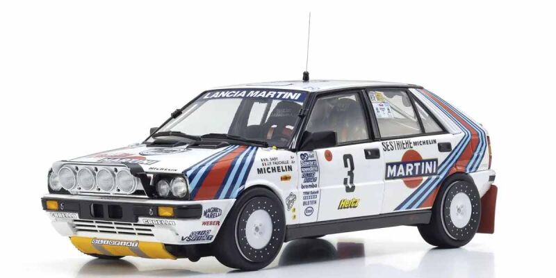 Kyosho 1:18 Lancia Delta HF 4WD Rally Monte Carlo 1988 Martini Nr.3 / KS08960F