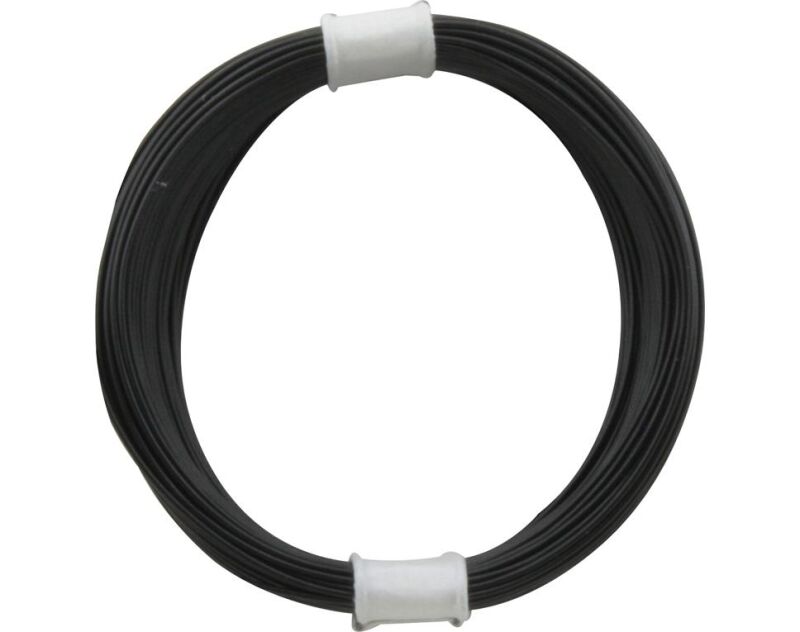 Donau Elektronik 112-1 - Kupferschalt Litze hochflexibel 0,04 mm² / 10 m schwarz