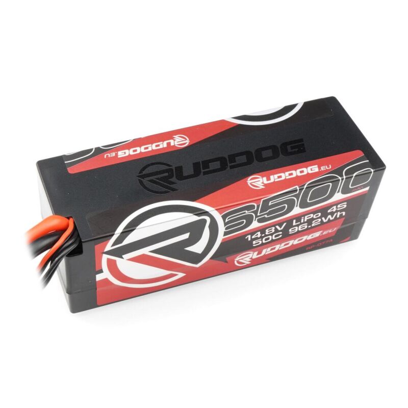 RUDDOG 6500mAh 50C 14.8V LiPo Stick Pack Battery with T-Plug / RP-0774