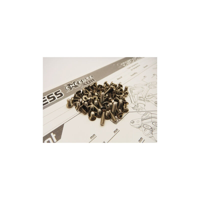 Hiro Seiko Execute XQ11 Titanium Hex Socket Screw Set / HS-48920