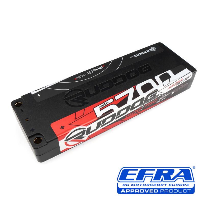 RUDDOG Racing ProStock LiPo Akku 5700mAh 150C/75C 7.4V 2S Ultra-LCG Stick Pack / RP-0796