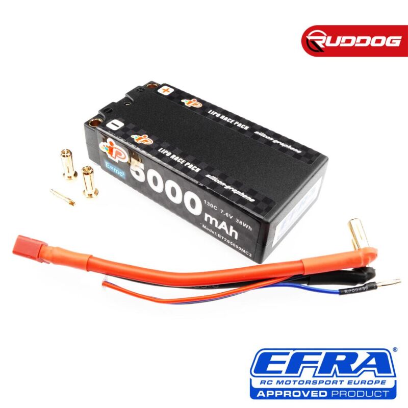 Intellect MC3 5000mAh 130C 7.6V High Power Graphene Shorty Pack LiHV / IP-BT2S5000MC3